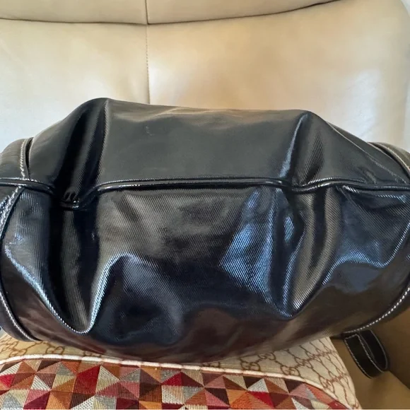 GUCCI Black Dialux Britt Hobo In EUC - Picture 6 of 13